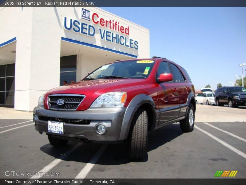Radiant Red Metallic / Gray 2005 Kia Sorento EX