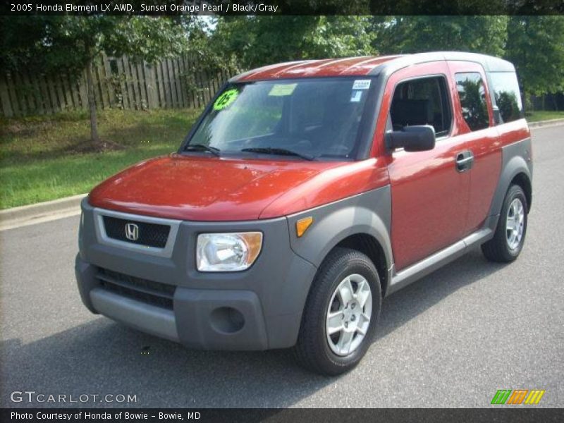Sunset Orange Pearl / Black/Gray 2005 Honda Element LX AWD