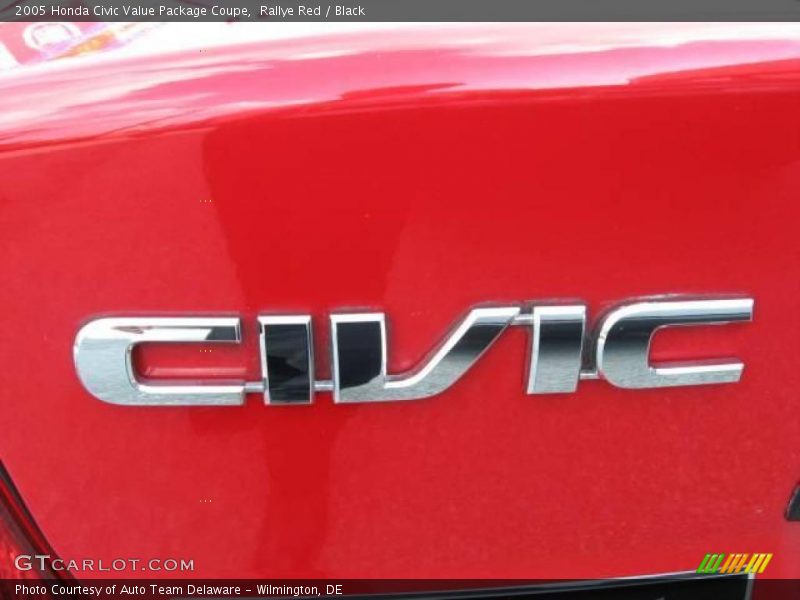 Rallye Red / Black 2005 Honda Civic Value Package Coupe