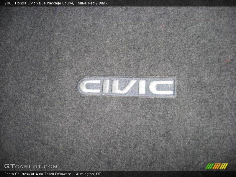 Rallye Red / Black 2005 Honda Civic Value Package Coupe