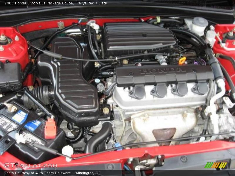 Rallye Red / Black 2005 Honda Civic Value Package Coupe