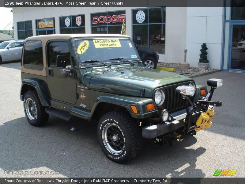 Moss Green Pearl / Green/Khaki 1998 Jeep Wrangler Sahara 4x4