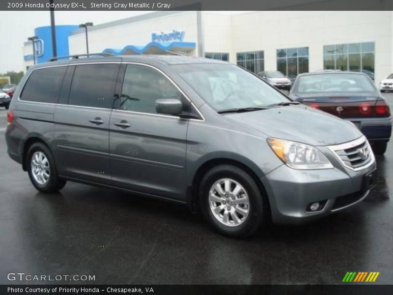Sterling Gray Metallic / Gray 2009 Honda Odyssey EX-L