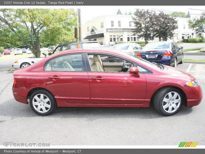 Tango Red Pearl / Ivory 2007 Honda Civic LX Sedan