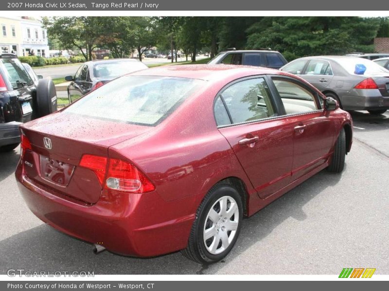 Tango Red Pearl / Ivory 2007 Honda Civic LX Sedan