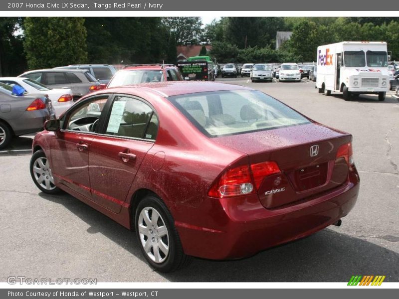 Tango Red Pearl / Ivory 2007 Honda Civic LX Sedan