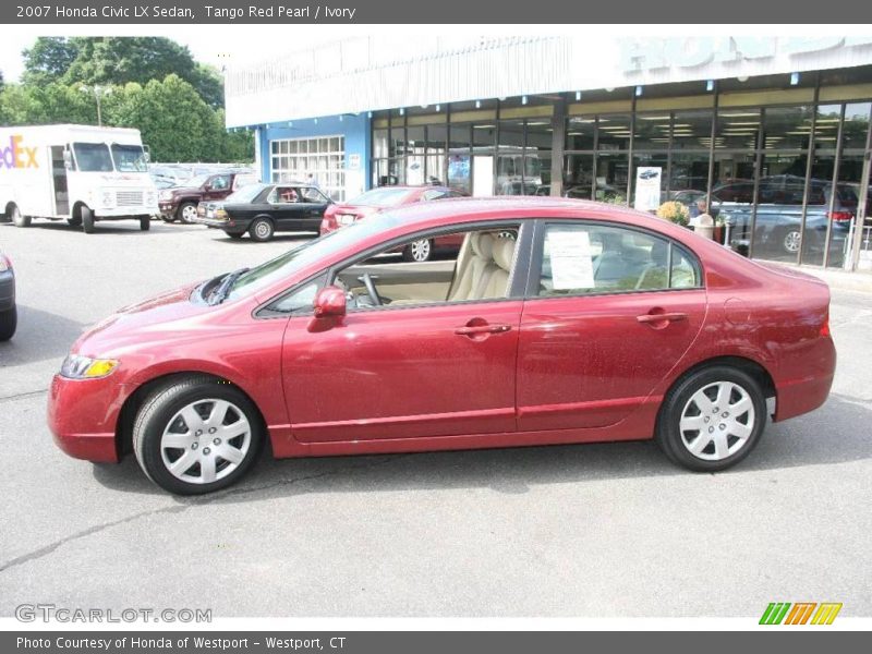 Tango Red Pearl / Ivory 2007 Honda Civic LX Sedan