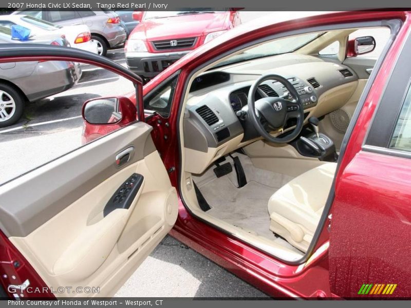 Tango Red Pearl / Ivory 2007 Honda Civic LX Sedan