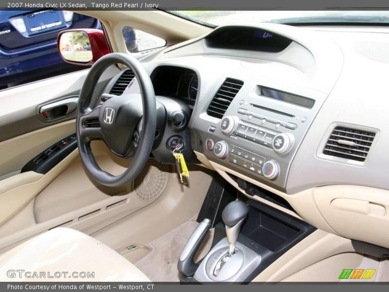 Tango Red Pearl / Ivory 2007 Honda Civic LX Sedan