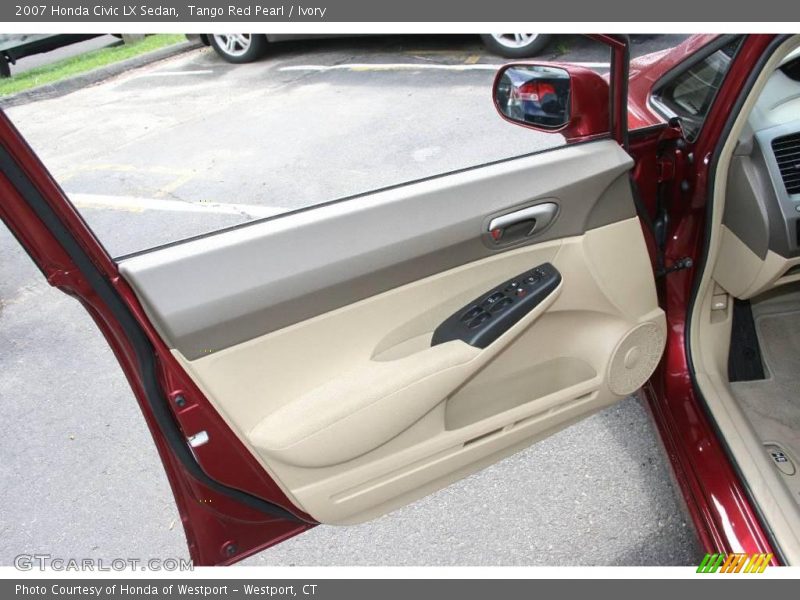 Tango Red Pearl / Ivory 2007 Honda Civic LX Sedan