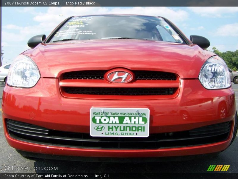 Tango Red / Black 2007 Hyundai Accent GS Coupe