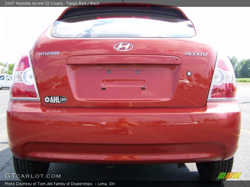 Tango Red / Black 2007 Hyundai Accent GS Coupe