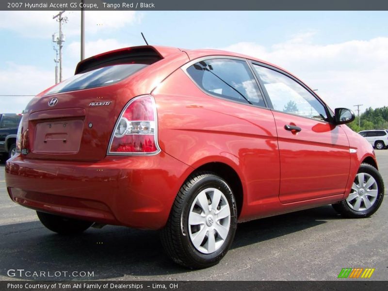 Tango Red / Black 2007 Hyundai Accent GS Coupe