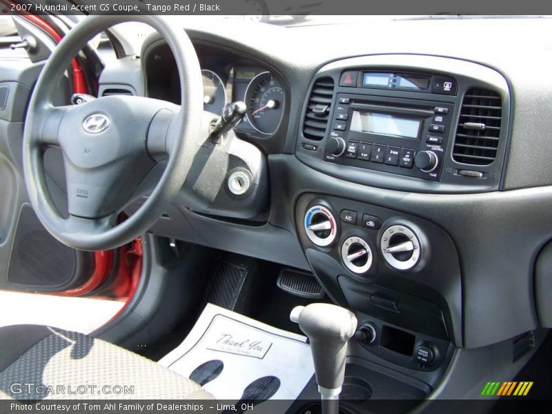 Tango Red / Black 2007 Hyundai Accent GS Coupe