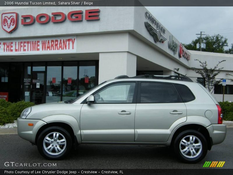 Sahara Silver / Beige 2006 Hyundai Tucson Limited