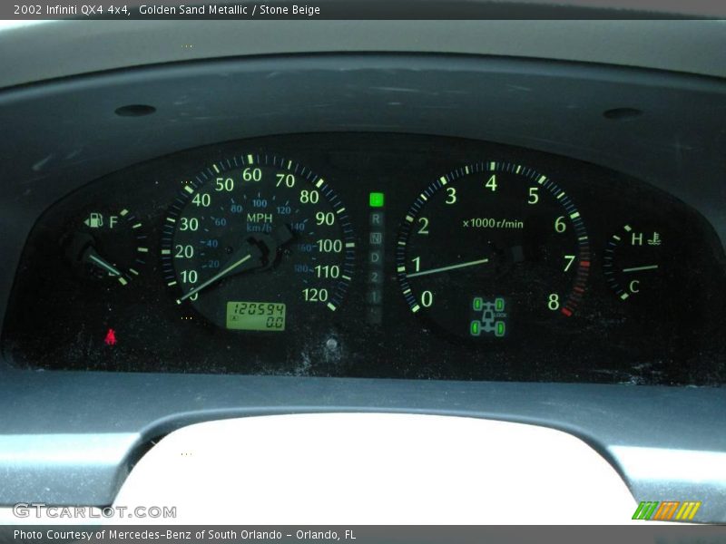 Golden Sand Metallic / Stone Beige 2002 Infiniti QX4 4x4