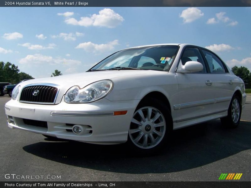 White Pearl / Beige 2004 Hyundai Sonata V6