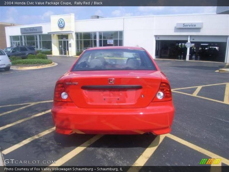 Rally Red / Black 2004 Honda Civic Value Package Coupe