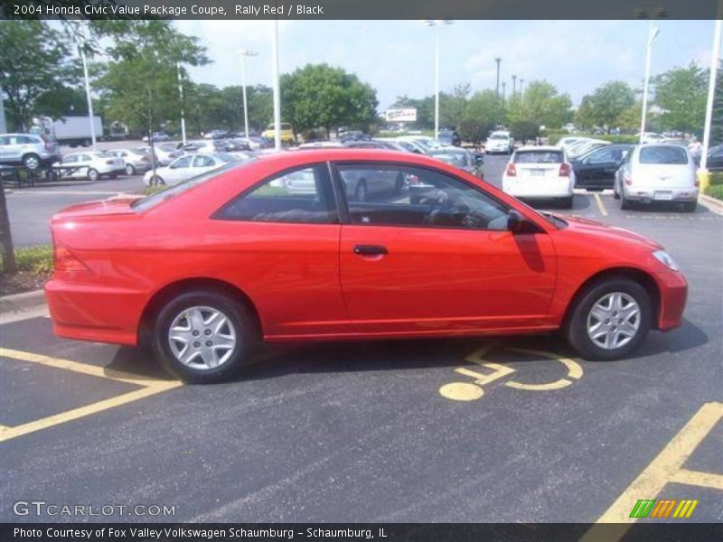 Rally Red / Black 2004 Honda Civic Value Package Coupe