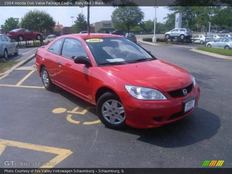 Rally Red / Black 2004 Honda Civic Value Package Coupe