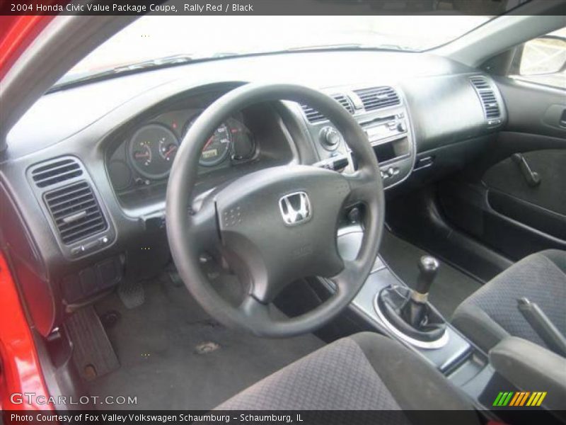 Rally Red / Black 2004 Honda Civic Value Package Coupe