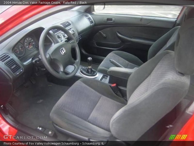 Rally Red / Black 2004 Honda Civic Value Package Coupe