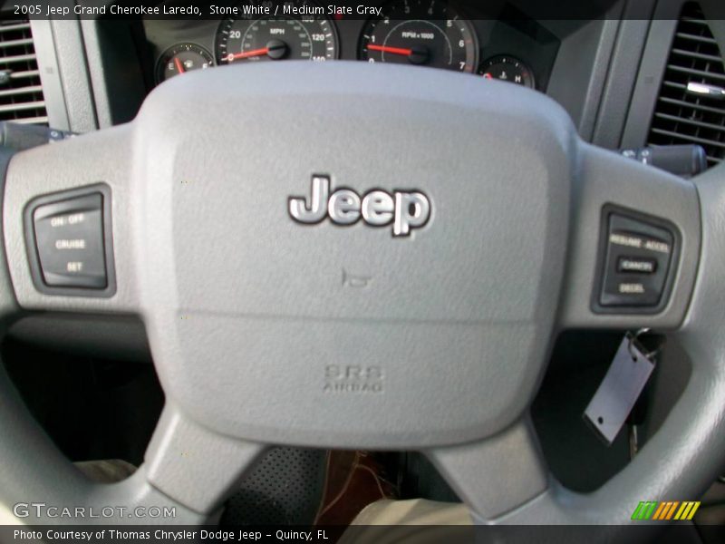 Stone White / Medium Slate Gray 2005 Jeep Grand Cherokee Laredo