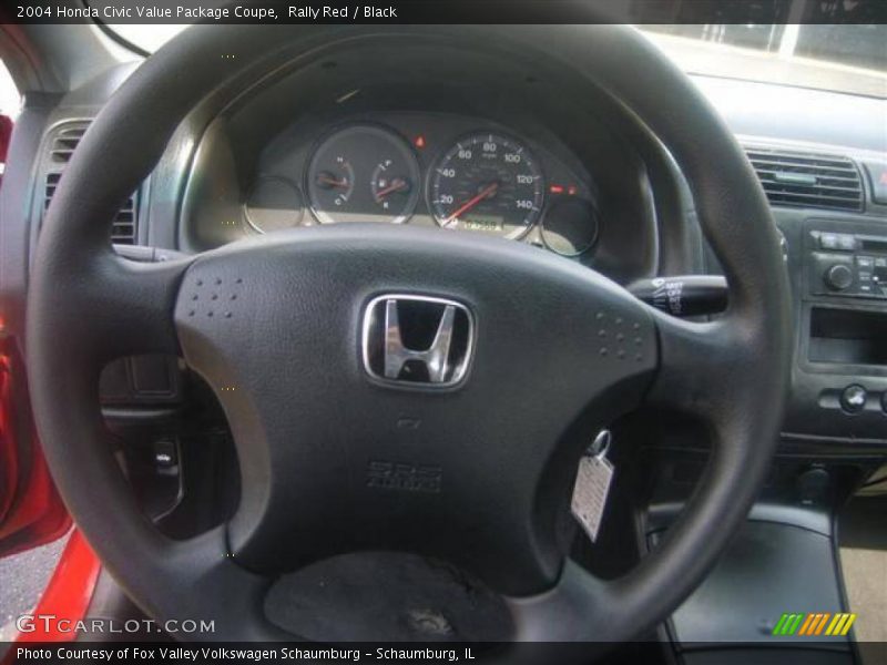 Rally Red / Black 2004 Honda Civic Value Package Coupe