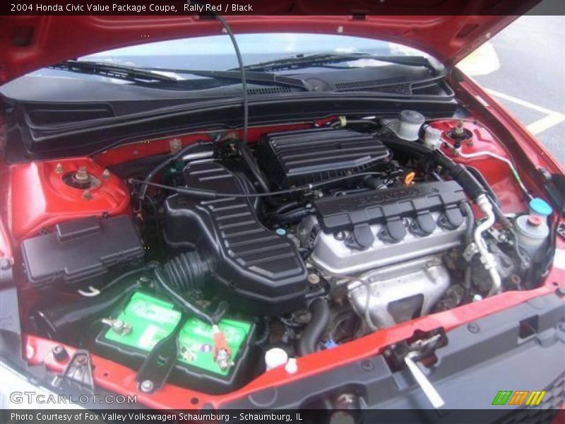Rally Red / Black 2004 Honda Civic Value Package Coupe