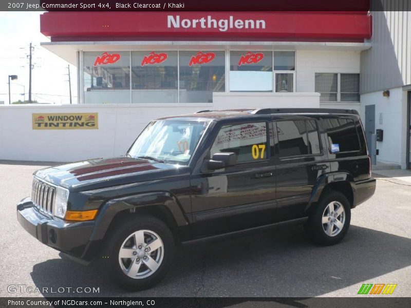 Black Clearcoat / Khaki 2007 Jeep Commander Sport 4x4