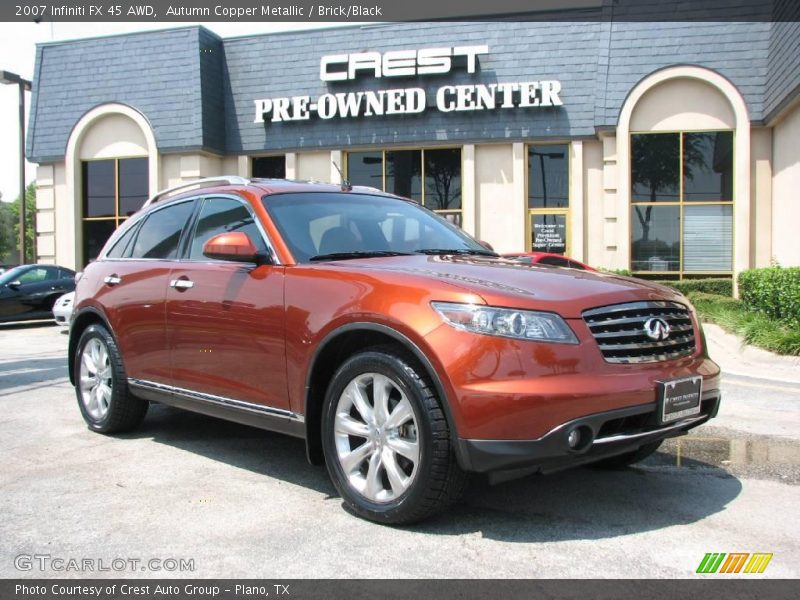 Autumn Copper Metallic / Brick/Black 2007 Infiniti FX 45 AWD