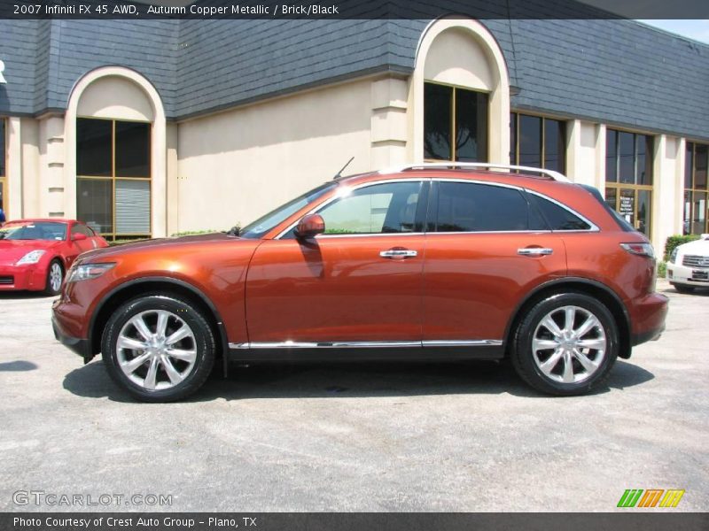 Autumn Copper Metallic / Brick/Black 2007 Infiniti FX 45 AWD