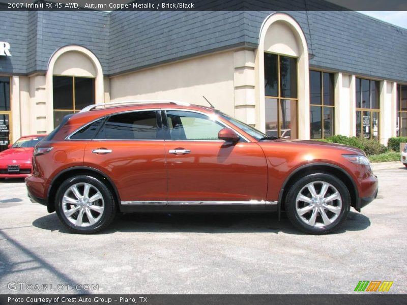 Autumn Copper Metallic / Brick/Black 2007 Infiniti FX 45 AWD