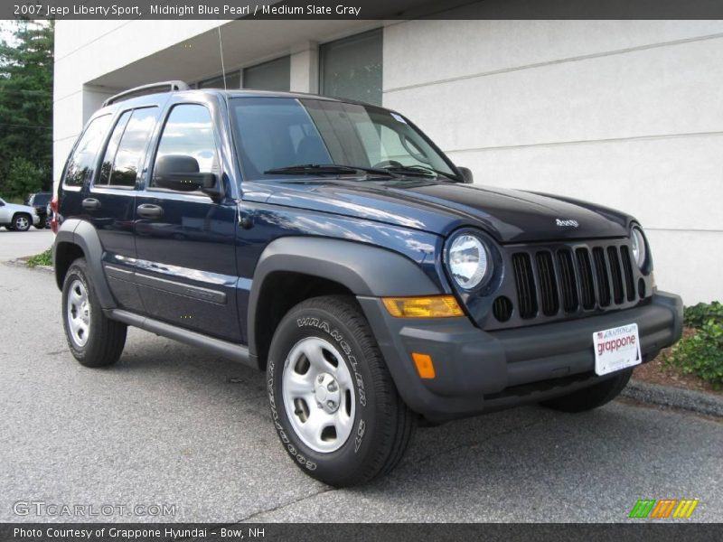 Midnight Blue Pearl / Medium Slate Gray 2007 Jeep Liberty Sport