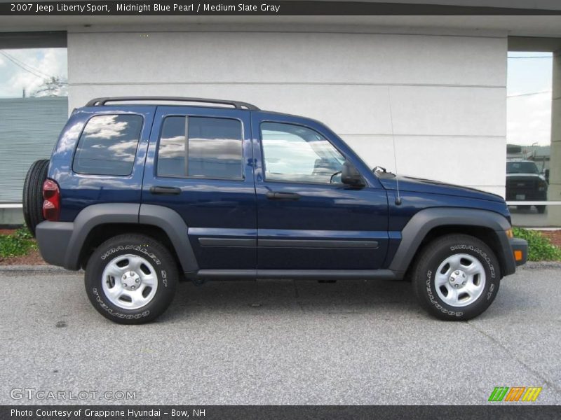 Midnight Blue Pearl / Medium Slate Gray 2007 Jeep Liberty Sport