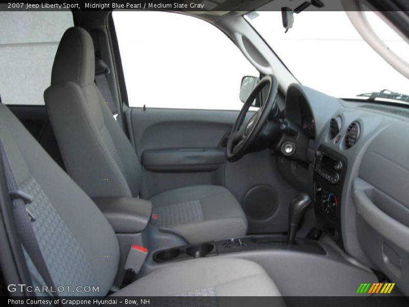 Midnight Blue Pearl / Medium Slate Gray 2007 Jeep Liberty Sport