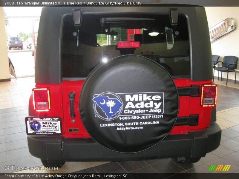 Flame Red / Dark Slate Gray/Med Slate Gray 2008 Jeep Wrangler Unlimited X