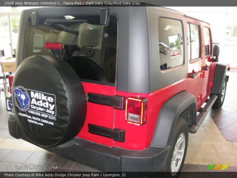 Flame Red / Dark Slate Gray/Med Slate Gray 2008 Jeep Wrangler Unlimited X