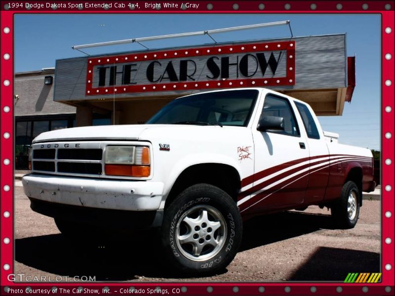 Bright White / Gray 1994 Dodge Dakota Sport Extended Cab 4x4