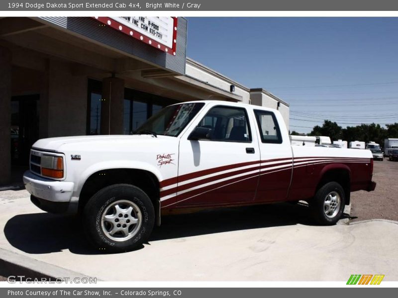 Bright White / Gray 1994 Dodge Dakota Sport Extended Cab 4x4