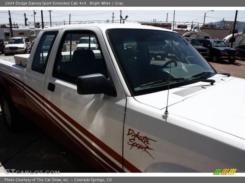Bright White / Gray 1994 Dodge Dakota Sport Extended Cab 4x4