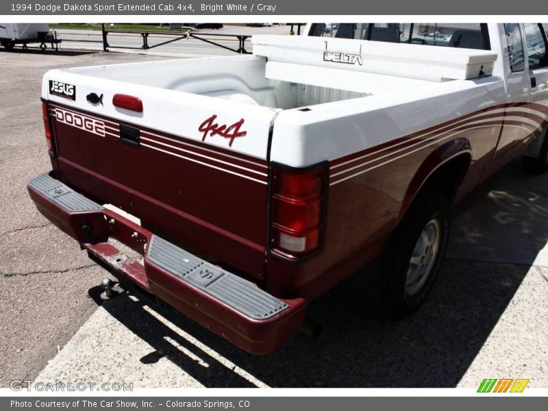 Bright White / Gray 1994 Dodge Dakota Sport Extended Cab 4x4