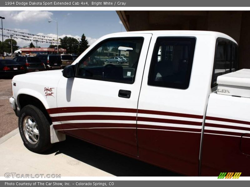 Bright White / Gray 1994 Dodge Dakota Sport Extended Cab 4x4