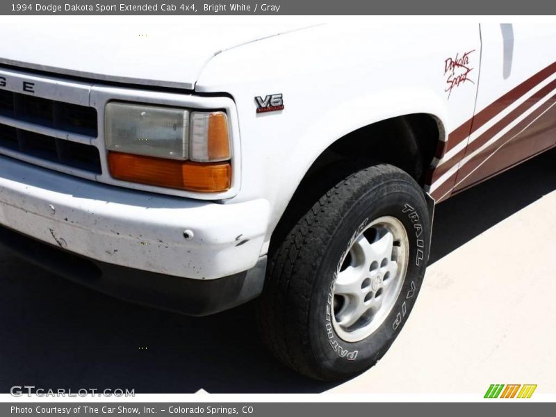 Bright White / Gray 1994 Dodge Dakota Sport Extended Cab 4x4