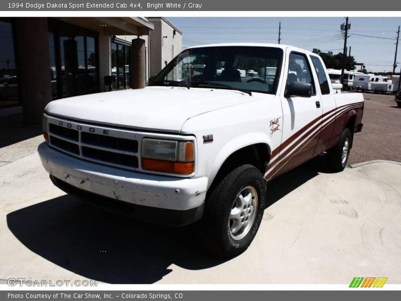 Bright White / Gray 1994 Dodge Dakota Sport Extended Cab 4x4