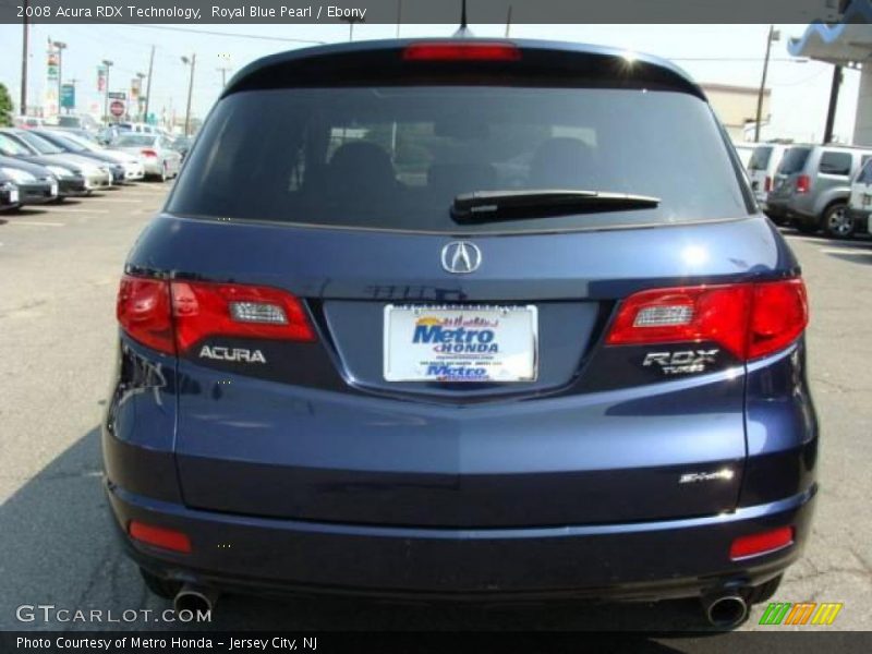 Royal Blue Pearl / Ebony 2008 Acura RDX Technology