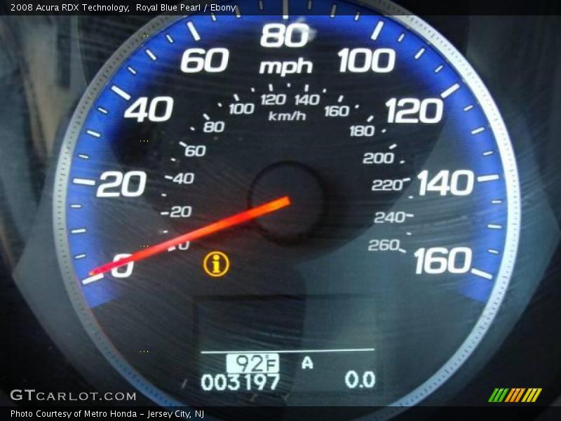 Royal Blue Pearl / Ebony 2008 Acura RDX Technology