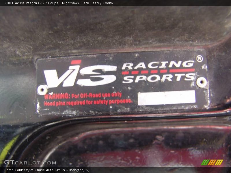 Nighthawk Black Pearl / Ebony 2001 Acura Integra GS-R Coupe