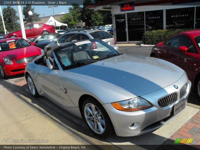 Silver / Black 2003 BMW Z4 3.0i Roadster