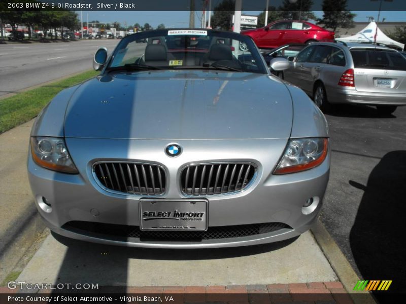 Silver / Black 2003 BMW Z4 3.0i Roadster
